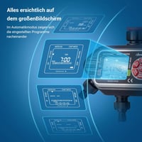 DEWENWILS Öntözőkomputer 4 Kimenettel - Kerti Öntözésvezérlő Időzítő, 4 Zónás Programozás, Esőkésleltetés, Vízálló Kivitel, Fekete 6