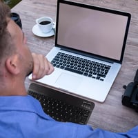 Bluetooth Vezeték Nélküli Billentyűzet és Egér Szett, Ultravékony Ergonomikus Újratölthető Kombó Apple iPad iPhone Samsung Tablet Android PC 4