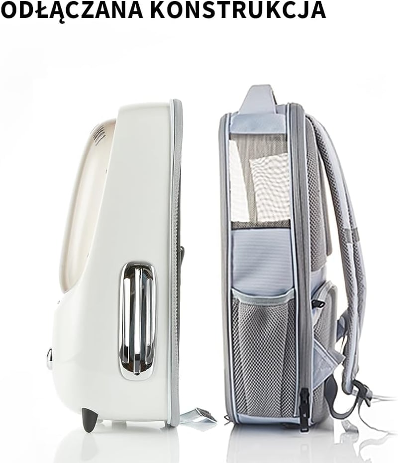 PETKIT Utazó Hátizsák Kutyáknak és Macskáknak - Beépített Ventilátorral és LED Világítással, Tágas Szellőzés, Könnyű Súly, Levehető Elemekke
