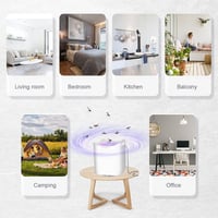 Elektromos USB rovarcsapda LED fénnyel - Szúnyog- és muslicairtó lámpa bel- és kültérre 7
