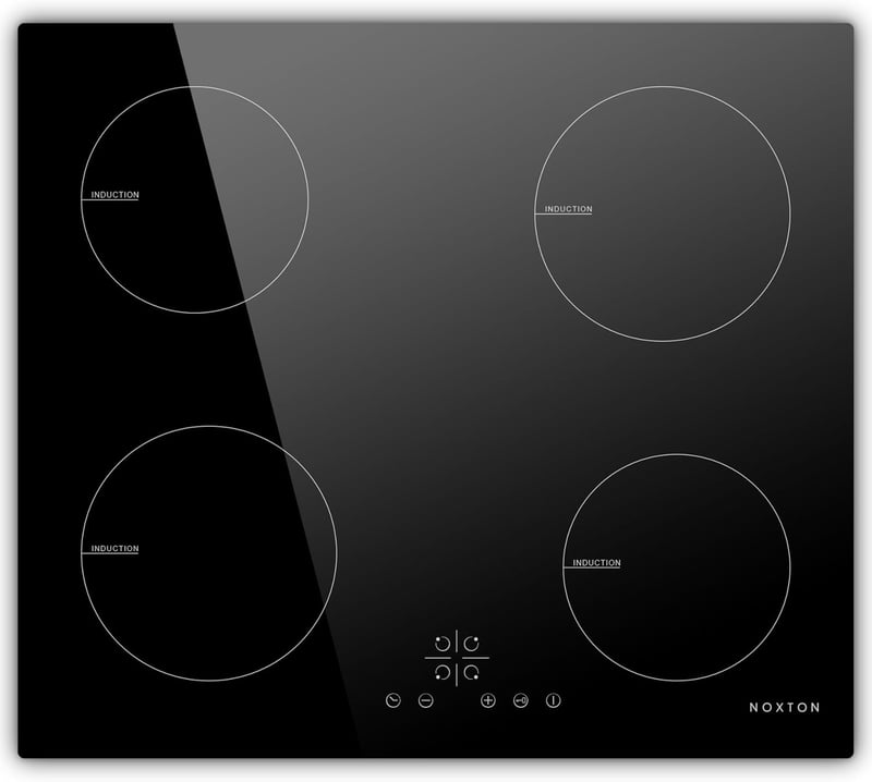 NOXTON 60 cm-es beépíthető indukciós főzőlap, 4 zónás, 6400W, érintőképernyős, gyerekzárral