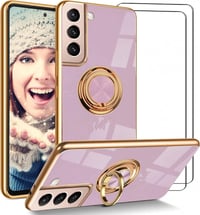 Samsung Galaxy S22 5G Lila Hátlap - 360° Autós Tartó, Ütésálló Borítás, 2 Üvegfólia 1
