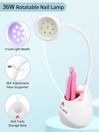 LIONVISION 36W UV LED Körömszárító Lámpa, 360°-os Forgatható, Gyorsszárító 2