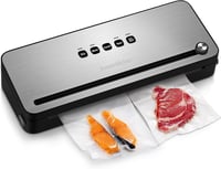 Bonsenkitchen VS3802 Fekete Vákuumfóliázó Gép Sous Vide-hoz, Vágóval és Kiegészítőkkel 1