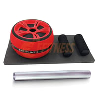 Rolă pentru abdomen FFitness FIT - Roată mare antiderapantă pentru antrenamentul abdomenului, brațelor, umerilor și spatelui - Exerciții fitness acasă pentru începători și avansați 2