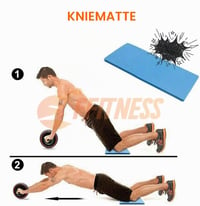 Rolă pentru abdomen FFitness FIT - Roată mare antiderapantă pentru antrenamentul abdomenului, brațelor, umerilor și spatelui - Exerciții fitness acasă pentru începători și avansați 6