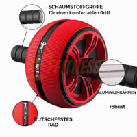 Rolă pentru abdomen FFitness FIT - Roată mare antiderapantă pentru antrenamentul abdomenului, brațelor, umerilor și spatelui - Exerciții fitness acasă pentru începători și avansați 4