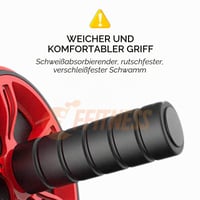 Rolă pentru abdomen FFitness FIT - Roată mare antiderapantă pentru antrenamentul abdomenului, brațelor, umerilor și spatelui - Exerciții fitness acasă pentru începători și avansați 7