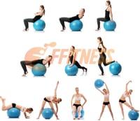 Gymnastická lopta FFitness Total Body Balance Ball - modrá - 85 cm 3
