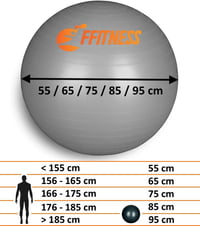 Gymnastická lopta FFitness Total Body Balance Ball - modrá - 85 cm 2
