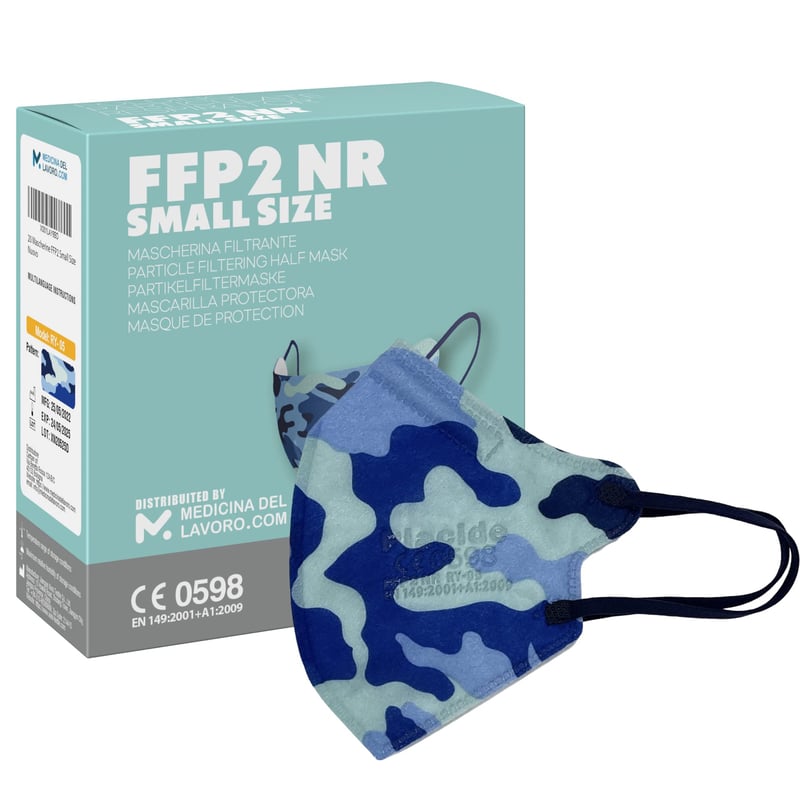 FFP2 šarena medicinska maska 20 kom - 4 sloja, 95% filtracije
