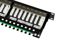 FGB CAT 7 24 portos patch panel 19" rack szerverhez RJ45 árnyékolt hálózati 4