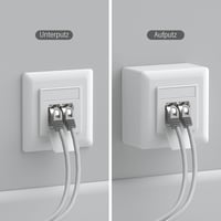FGB CAT6a Hálózati Aljzat 2 Port RJ45 Árnyékolt Felületre vagy Süllyesztett Szereléshez 10 Gigabit Ethernet 6