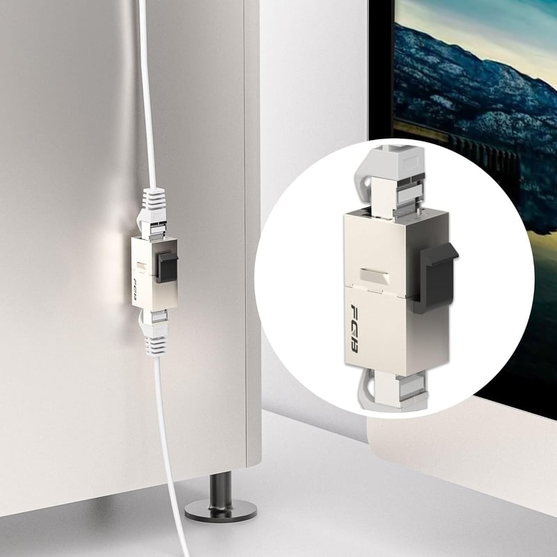 FGB Cat7 10Gbps RJ45 árnyékolt keystone modul 25db ezüst hálózati csatlakozó