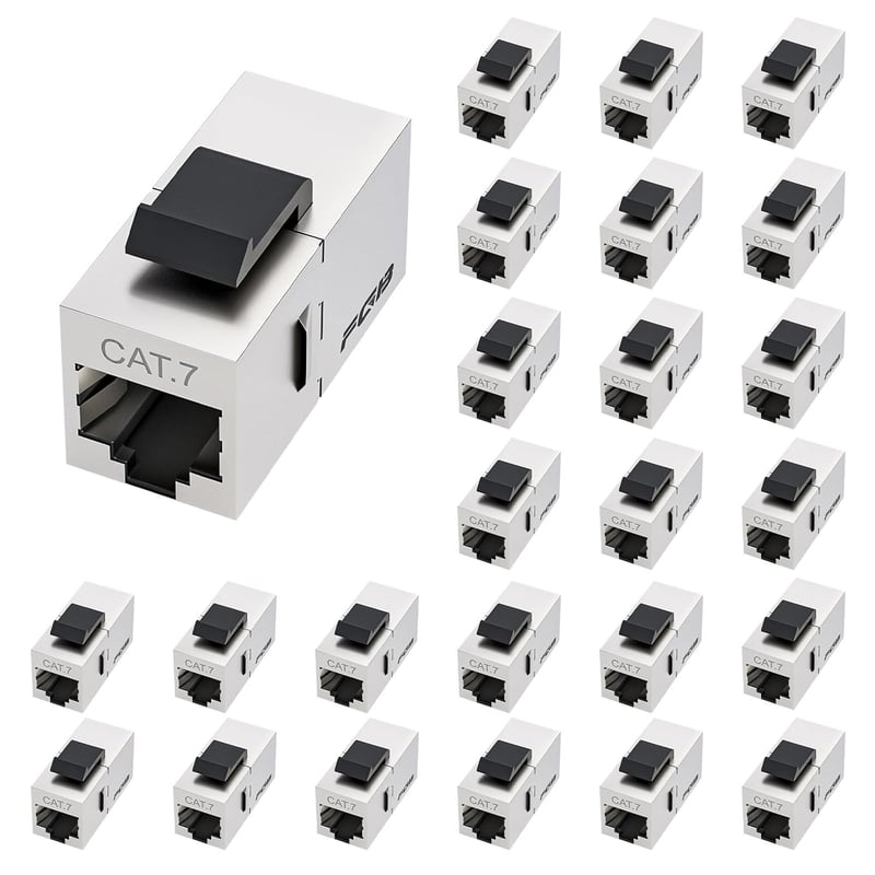 FGB Cat7 10Gbps RJ45 árnyékolt keystone modul 25db ezüst hálózati csatlakozó
