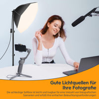 FGen LED Oktagonálny Softbox Set 60W 3000-6500K Nastaviteľné štúdiové svetlo so 150 cm statívom na fotografovanie a natáčanie videí 7