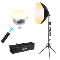 FGen LED Oktagonálny Softbox Set 60W 3000-6500K Nastaviteľné štúdiové svetlo so 150 cm statívom na fotografovanie a natáčanie videí 1