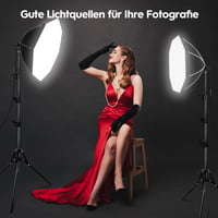 FGen Softbox szett 2x85W 2700-6400K portré fotózáshoz, élő közvetítéshez 7