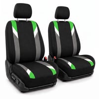 FH GROUP Látkové poťahy na predné sedadlá pre autosedačky s nízkym operadlom a odnímateľnou opierkou hlavy, univerzálne, kompatibilné s airbagmi, pre SUV, sedan, dodávky, zelené 1