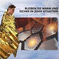 FHISKUNYU 10 kom. termo deka za hitne slučajeve – 210x160 cm PET deka za preživljavanje – vodootporna termo deka za planinarenje, kampiranje i prvu pomoć (zlatna/srebrna) 6