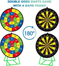 FHNSEL 73cm Kétoldalas Tábla Ragacsos Labdás Dartjáték Gyerekeknek 12 Labda 6 Nyíl 4