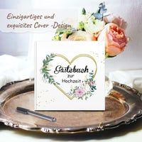FHzytg Esküvői Vendégkönyv 120 Oldalas + DIY Matrica + 3 Toll Szett 6