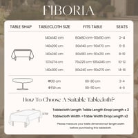FIBORIA stolnjak efekta lana 140x240 cm pravokutni bež vodoodbojan periv 300 g/m² vanjski stolnjak za piknik, vrt i vjenčanja 6