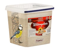 Fidelio Wildvogelmix mješavina hrane za divlje ptice 3 kg – cjelogodišnja, proteinski i energetski bogata hrana za ptice u kanti 1