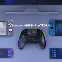 FIEHDUW ManbaOne Interaktív Képernyős Játékvezérlő PC/Switch/iOS/Android Platformokhoz - Hall-Effekt Kontroller LED Világítással és Töltőáll 6