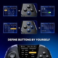 FIEHDUW ManbaOne Interaktív Képernyős Játékvezérlő PC/Switch/iOS/Android Platformokhoz - Hall-Effekt Kontroller LED Világítással és Töltőáll 4