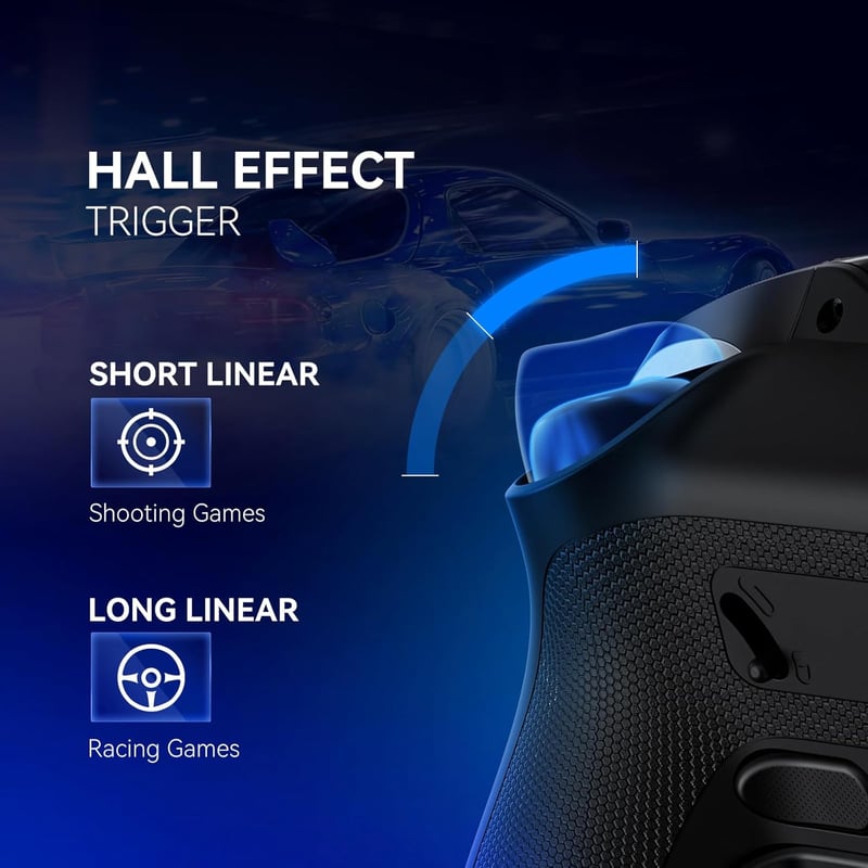 FIEHDUW ManbaOne Interaktív Képernyős Játékvezérlő PC/Switch/iOS/Android Platformokhoz - Hall-Effekt Kontroller LED Világítással és Töltőáll