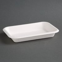 Fiesta Green Komposztálható Étel Tálka 340ml Fehér Bagasse Mikrohullámú Sütő Biztonságos 50 darabos Csomag Környezetbarát 2