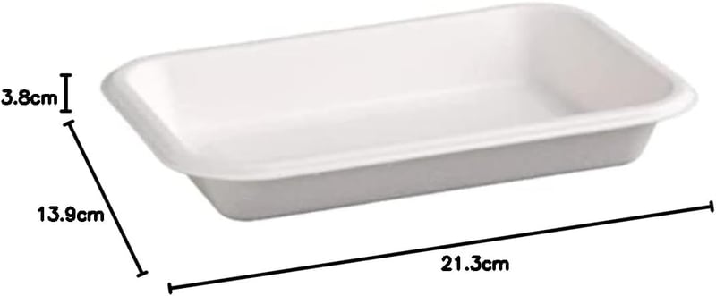 Fiesta Green Komposztálható Étel Tálka 340ml Fehér Bagasse Mikrohullámú Sütő Biztonságos 50 darabos Csomag Környezetbarát