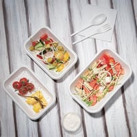 Fiesta Green Komposztálható Étel Tálka 340ml Fehér Bagasse Mikrohullámú Sütő Biztonságos 50 darabos Csomag Környezetbarát 5