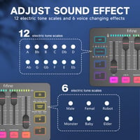 FIFINE Gaming Audio Mixer RGB XLR Mikrofon Interfész Podcast Streaming 5