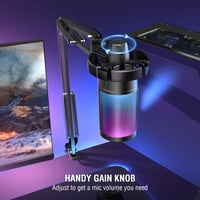 FIFINE Gaming Mikrofon USB PC-hez Kar Állvánnyal Podcast Streaming Stúdió 5