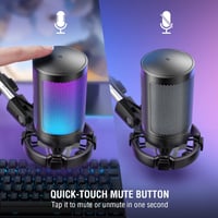 FIFINE Gaming Mikrofon USB PC-hez Kar Állvánnyal Podcast Streaming Stúdió 3