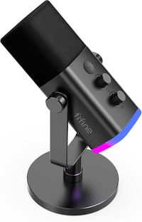 FIFINE USB Gaming Mikrofon PC PS4 PS5 XLR Streaming Podcast Kardioid Hangfelvétel 1