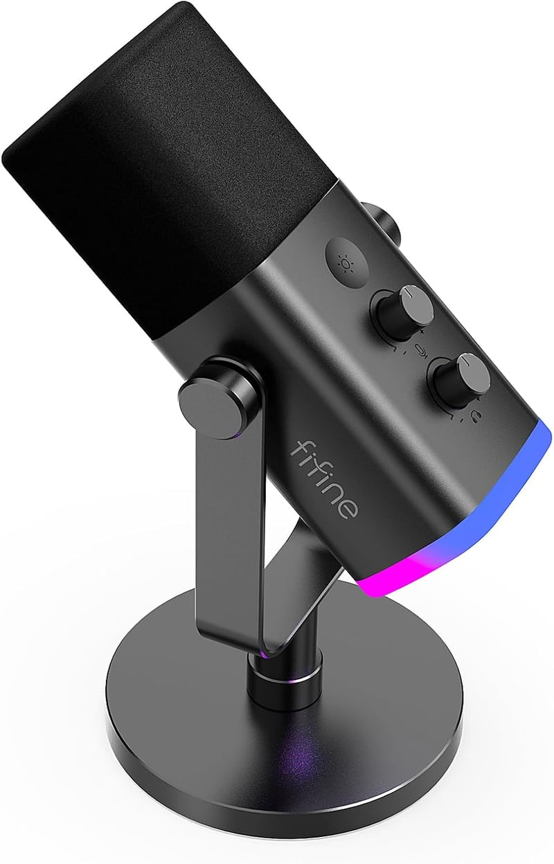 FIFINE USB Gaming Mikrofon PC PS4 PS5 XLR Streaming Podcast Kardioid Hangfelvétel