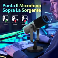 FIFINE USB Gaming Mikrofon PC PS4 PS5 XLR Streaming Podcast Kardioid Hangfelvétel 4