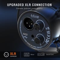 Microfon de studio FIFINE XLR și USB pentru streaming, podcast, gaming, compatibil cu PS4/PS5, Mac, mixer, cu buton de mute 3