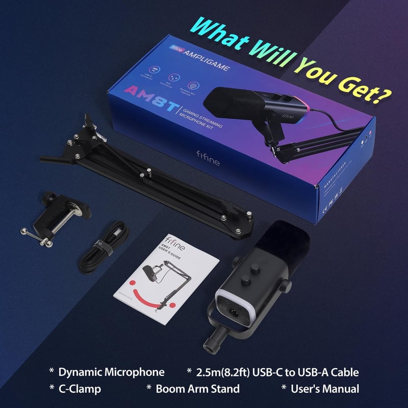 FIFINE XLR Streaming Mikrofon Kar Podcast Studio Mixer Gaming PS4/5 Mac USB