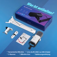 FIFINE XLR streamovací mikrofón s ramenom, USB dynamický herný mikrofón s tlačidlom stlmenia, kompatibilný s PS4/PS5/PC/Mac, na nahrávanie v podcastovom štúdiu - 8