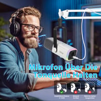 FIFINE XLR streamovací mikrofón s ramenom, USB dynamický herný mikrofón s tlačidlom stlmenia, kompatibilný s PS4/PS5/PC/Mac, na nahrávanie v podcastovom štúdiu - 4