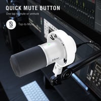 Microfon Dinamic de Studio XLR FIFINE cu Conexiune USB, pentru Streaming, Podcast și Gaming, compatibil cu PS4/5, Mac, Mixere și Plăci de Sunet - Alb 4