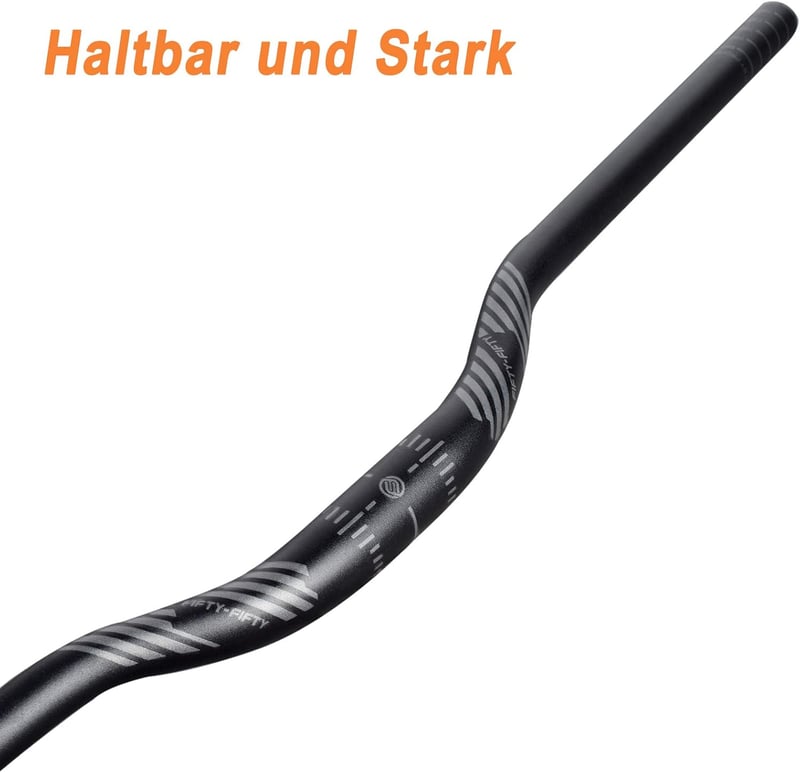 FIFTY-FIFTY MTB Emelt Kormány Alumínium 31.8mm 780mm 35mm Emelkedés Fekete - 35mm Rise, BLACK