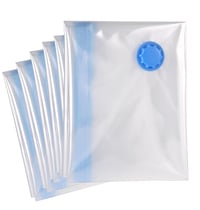 Saci de vidat figg XXL pentru pilote și haine – Set de 6 bucăți, 100 x 80 cm, cu supapă etanșă și etichete pentru notițe 1