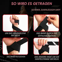 Chingă pentru ridicări de greutăți FIGHTSENSE Fitness, pentru bărbați și femei - Bretele de susținere a încheieturii cu căptușeală din neopren și bumbac pentru culturism - Verde militar 3