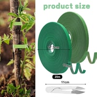 FIHODONE 2x20m Növényrögzítő Szalag 10mm Öntapadós Kertészeti Zöld 2