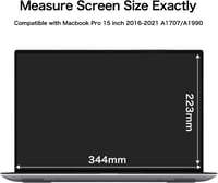FiiMoo 2 db adatvédelmi kijelzőfólia MacBook Pro 15 hüvelykes 2016-2021 A1990, privát képernyő és kékfény szűrő film 7